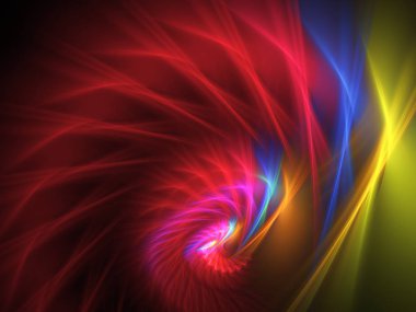 kaotik fraktal arka plan 3d render illüstrasyon soyut