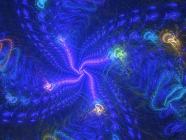 kaotik fraktal arka plan 3d render illüstrasyon soyut