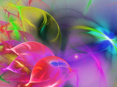 kaotik fraktal arka plan 3d render illüstrasyon soyut