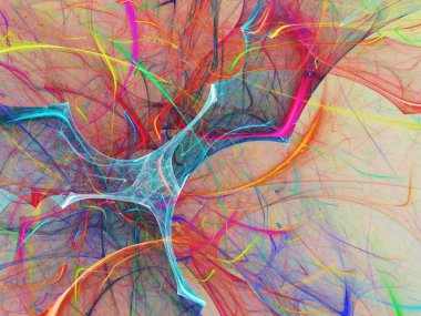 kaotik fraktal arka plan 3d render illüstrasyon soyut