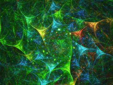 kaotik fraktal arka plan 3d render illüstrasyon soyut