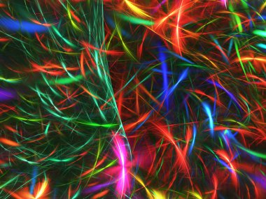 kaotik fraktal arka plan 3d render illüstrasyon soyut