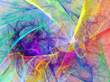 kaotik fraktal arka plan 3d render illüstrasyon soyut