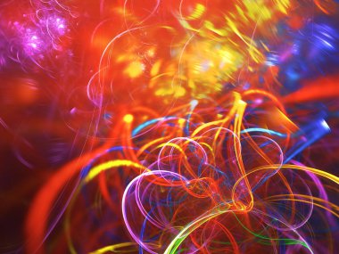 kaotik fraktal arka plan 3d render illüstrasyon soyut