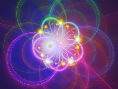 kaotik fraktal arka plan 3d render illüstrasyon soyut