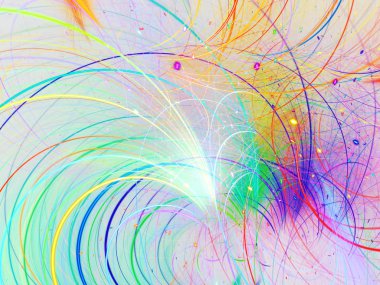 kaotik fraktal arka plan 3d render illüstrasyon soyut