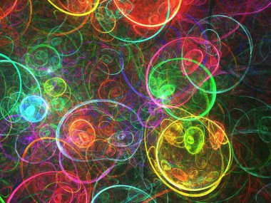 kaotik fraktal arka plan 3d render illüstrasyon soyut