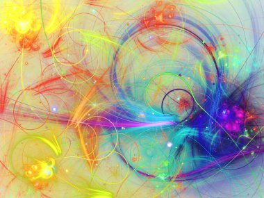 kaotik fraktal arka plan 3d render illüstrasyon soyut