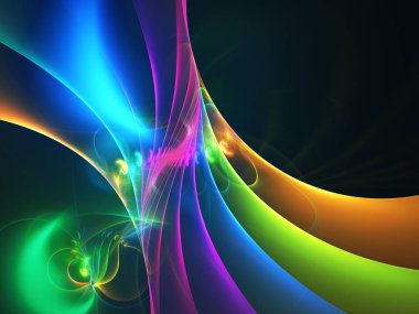 kaotik fraktal arka plan 3d render illüstrasyon soyut