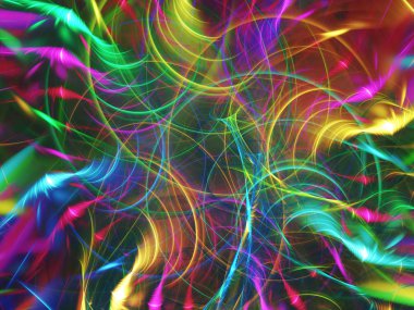 kaotik fraktal arka plan 3d render illüstrasyon soyut