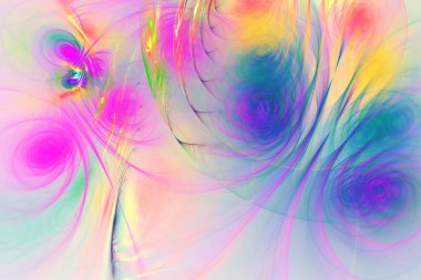 kaotik fraktal arka plan 3d render illüstrasyon soyut