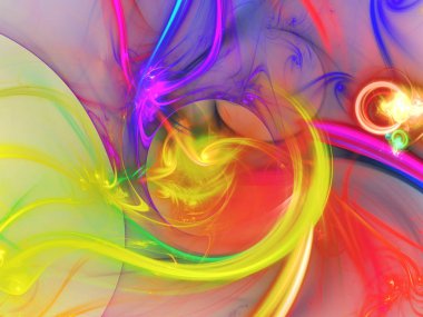 kaotik fraktal arka plan 3d render illüstrasyon soyut