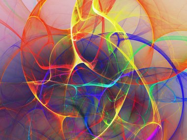 kaotik fraktal arka plan 3d render illüstrasyon soyut