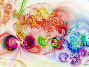 kaotik fraktal arka plan 3d render illüstrasyon soyut