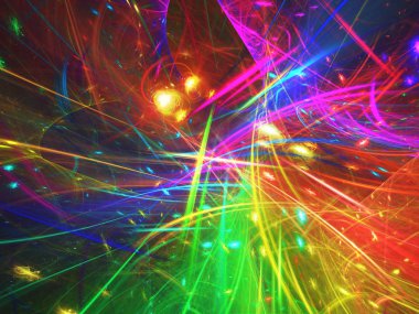 kaotik fraktal arka plan 3d render illüstrasyon soyut