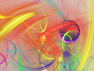 kaotik fraktal arka plan 3d render illüstrasyon soyut