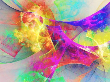 kaotik fraktal arka plan 3d render illüstrasyon soyut