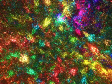 kaotik fraktal arka plan 3d render illüstrasyon soyut