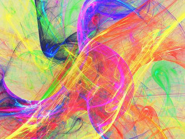 kaotik fraktal arka plan 3d render illüstrasyon soyut