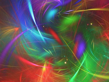 kaotik fraktal arka plan 3d render illüstrasyon soyut