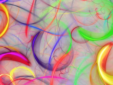 kaotik fraktal arka plan 3d render illüstrasyon soyut