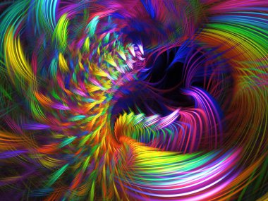 kaotik fraktal arka plan 3d render illüstrasyon soyut