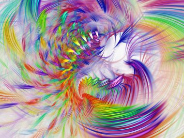 kaotik fraktal arka plan 3d render illüstrasyon soyut