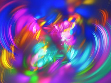 kaotik fraktal arka plan 3d render illüstrasyon soyut