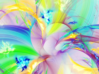 kaotik fraktal arka plan 3d render illüstrasyon soyut