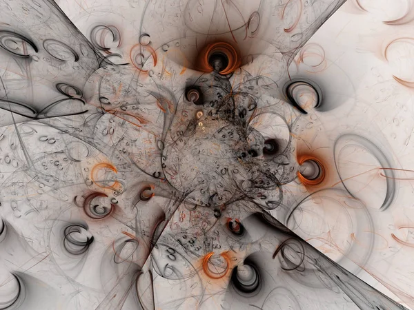 抽象的なカオス フラクタル背景 レンダリング図 — ストック写真