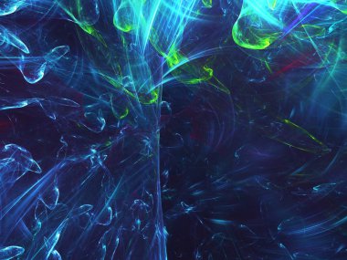 kaotik fraktal arka plan 3d render illüstrasyon soyut