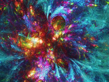 kaotik fraktal arka plan 3d render illüstrasyon soyut