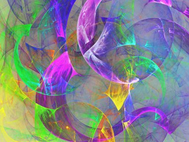 kaotik fraktal arka plan 3d render illüstrasyon soyut