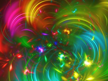 kaotik fraktal arka plan 3d render illüstrasyon soyut