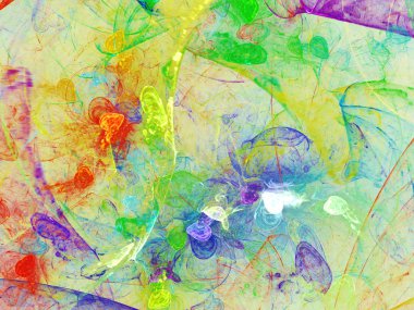 kaotik fraktal arka plan 3d render illüstrasyon soyut