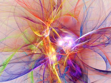 kaotik fraktal arka plan 3d render illüstrasyon soyut