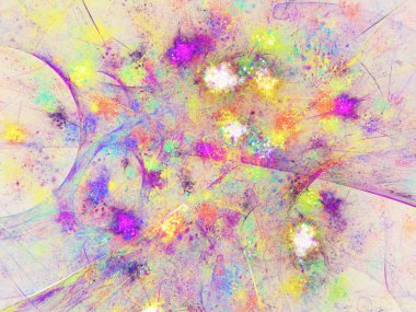 kaotik fraktal arka plan 3d render illüstrasyon soyut