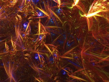 kaotik fraktal arka plan 3d render illüstrasyon soyut