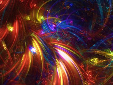 kaotik fraktal arka plan 3d render illüstrasyon soyut