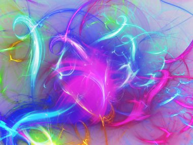 kaotik fraktal arka plan 3d render illüstrasyon soyut