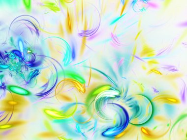 kaotik fraktal arka plan 3d render illüstrasyon soyut