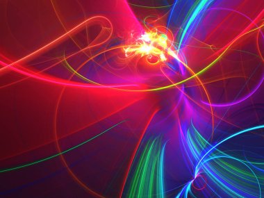 kaotik fraktal arka plan 3d render illüstrasyon soyut