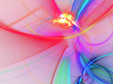 kaotik fraktal arka plan 3d render illüstrasyon soyut