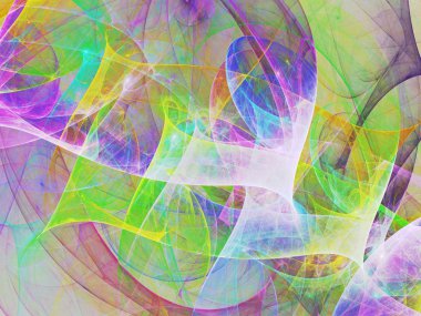 kaotik fraktal arka plan 3d render illüstrasyon soyut