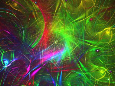 kaotik fraktal arka plan 3d render illüstrasyon soyut