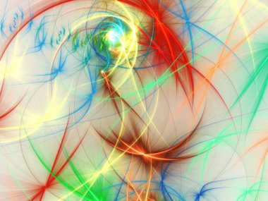 kaotik fraktal arka plan 3d render illüstrasyon soyut