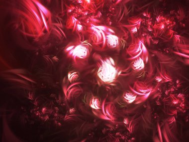 kaotik fraktal arka plan 3d render illüstrasyon soyut