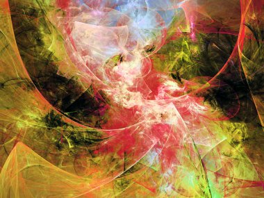 kaotik fraktal arka plan 3d render illüstrasyon soyut