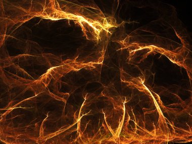 kaotik fraktal arka plan 3d render illüstrasyon soyut