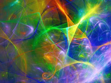 kaotik fraktal arka plan 3d render illüstrasyon soyut